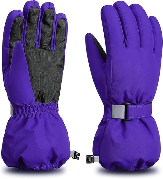 ThxToms Kids Winter Gloves, Waterproof Ski Snow Gloves for Boys and Girls, Winter Warm Gloves for Cold Weather Outdoor Play