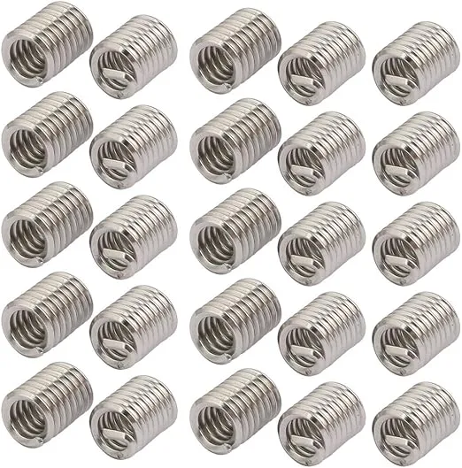uxcell 1/4-20 304 Stainless Steel Helical Recoil Coil Wire Thread Insert 25pcs