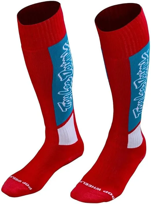 Troy Lee Designs GP MX COOLMAX Motocross Dirt Bike Motorcycle Thick Sock, Vox, Red Small/Medium, Size 6-9