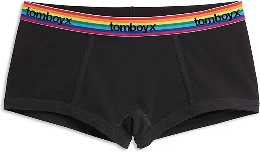 TomboyX Boy Short Underwear For Women, Cotton Stretch Comfortable Boxer Briefs Panties, (3XS-6X)