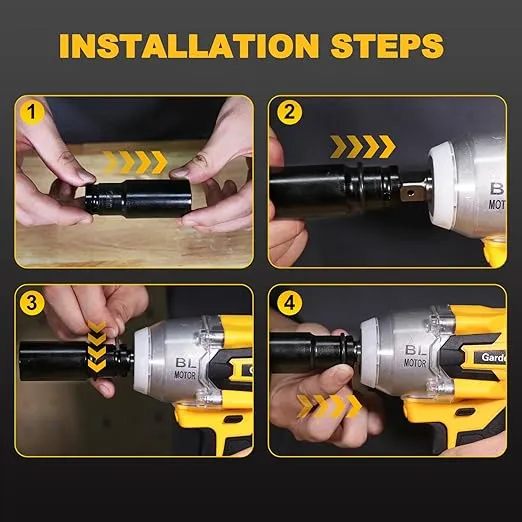 Cordless 1/2 Impact Wrench Brushless, 21v Power Impact Gun with 3 Variable Speeds, Max Torque 450Ft-lbs (600N.m), 4.0Ah Battery and Charger, 6Pcs Impact Sockets, Electric Impact Wrench for Car Home