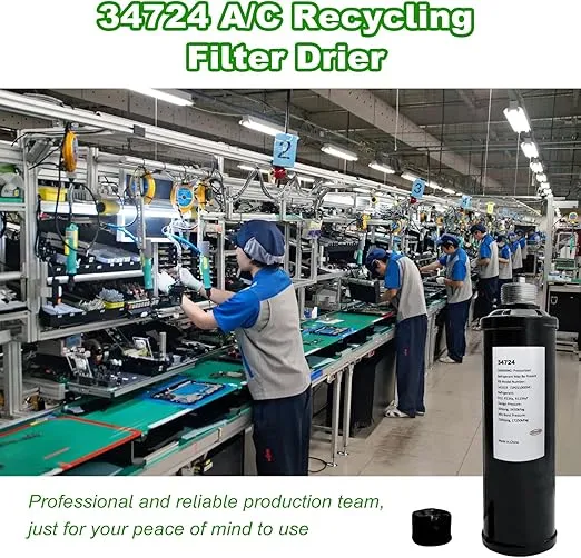 34724 A/C Recycling Filter Drier for Robinair Refrigerant Recovery Recycling Recharge Stations, for 34788ni 34788 34988 34700 34700-2K 34700Z 17700-2K 34134A 34134-2K 342000 34234, Spin-On Filter