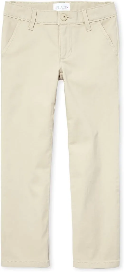 The Children's Place Girl's Bootcut Chino Pants, Bisquit, 16
