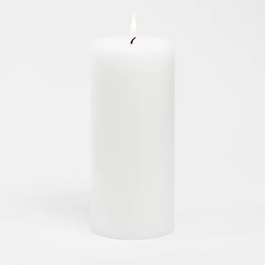 Richland 4" x 9" White Pillar Candles Set of 6