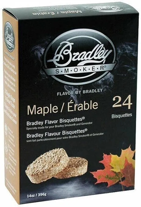 Bradley Smoker BTMP24 BTMP24-Flavor Bisquettes-Maple 24Pk, 24-Pack, Multi