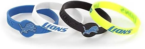 Aminco NFL Silicone Bracelets, 4-Pack