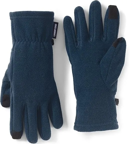 Lands' End Men's T100 Fleece EZ Touch Gloves