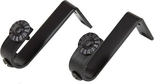 Rod Desyne 3/4" Ceiling Black Single Bracket Pair, 2 Piece