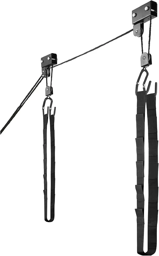 Kayak Hoist - Overhead Garage Storage - Pulley System with 125lb Capacity for Kayak, Canoe, or Bicycle by Bike Lane