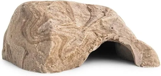 Fluker's Reptile Rock Cave, Natural Looking Rock Cave for all Reptiles, Amphibians and Arachnids, Large 9"
