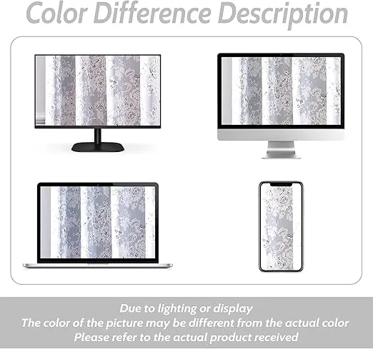 DriftAway Tie Up Curtains for Windows Floral Pencil Sketch Tie Up Curtain Lined Thermal Insulated Blackout Energy Saving Window Curtain for Small Window Single Rod Pocket 45 Inch by 63 Inch Gray