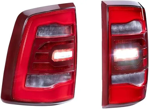 GTR Lighting Carbide LED Taillights Fits Dodge Ram 09-18 Plug and Play Aftermarket Taillight Housings (GTR.TL05)