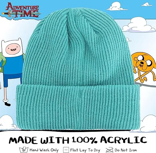 Adventure Time Beanie Hat, Finn Cosplay Winter Knit Cap