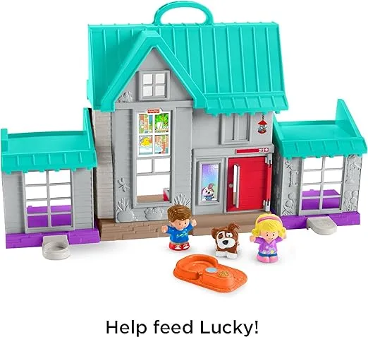 Fisher-Price Little People Toddler Toy Big Helpers Home Playset with Music Lights & Figures for Preschool Pretend Play Kids Ages 1+ Years