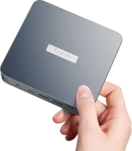WI-6 Mini PC N95, Micro PC 16GB RAM 512GB M.2 SSD, Intel Alder Lake (up to 3.4GHz), Mini Computers Support Triple 4K UHD/HD 2.0/LAN/Dual-Band WiFi, for Home/Office Mini Desktop Computers