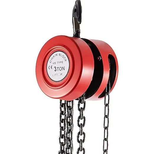 VEVOR Hand Chain Hoist, 6600 lbs /3 Ton Capacity Chain Block, 10ft/3m Lift Manual Hand Chain Block, Manual Hoist w/Industrial-Grade Steel Construction for Lifting Good in Transport & Workshop, Red