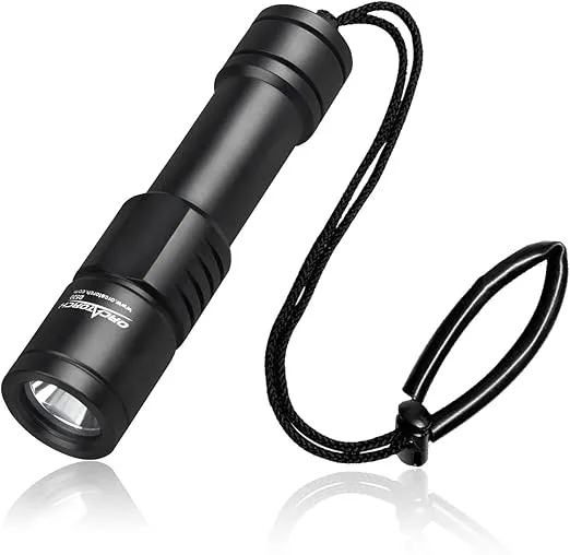 ORCATORCH D520 Scuba Dive Light 1000 Lumens Compact Diving Flashlight IP68 Waterproof Night Dive Torch Submarine Diving Lights with Rotary Switch for Underwater 150 Meters Deep Sea Diving (Black)