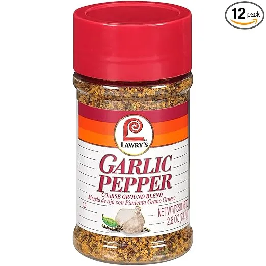 Lawry's Garlic Pepper Coarse Ground Blend, 2.6 oz (Pack of 12)