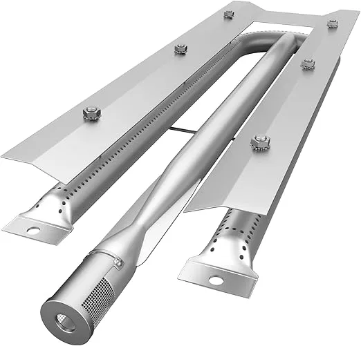 VEVOR Replacement U Burner, Stainless Steel Grill Burners, 3 Packs BBQ Burners Replacement, Grill Burner Replacement w/ 16.1" Length Barbecue Replacement Parts w/Evenly Burning for Premium Gas Grills