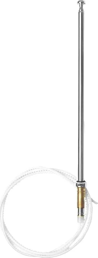 URO Parts 2018270001 Antenna Mast, 900mm Toothed Style, w/Chrome tip