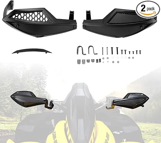 A & UTV PRO ATV Handguard Wind Deflectors with Mount Bracket Kit for Can Am Outlander 450 500 570 650 850 1000, Renegade 500 570 800 850 1000 Accessories, Replace OEM # 715001706