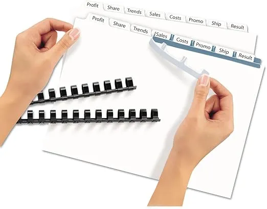 Avery 8 Tab Unpunched Dividers for Use with Any Binding System, Easy Print & Apply Clear Label Strip, Index Maker Customizable White Tabs, 25 Sets (11444)