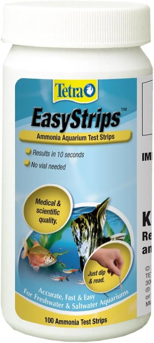 Tetra EasyStrips 100 Count, Ammonia Test Strips For aquariums, Water Testing, Model Number: 19541