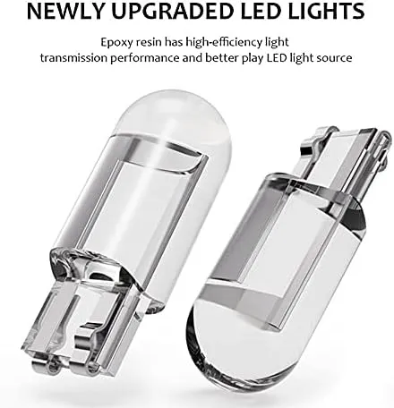 10PCS Car LED T10 W5W COB Reading Dome Lamp Marker Light Wedge Lights License Plate Bulbs 168 194 192 DC 12V White