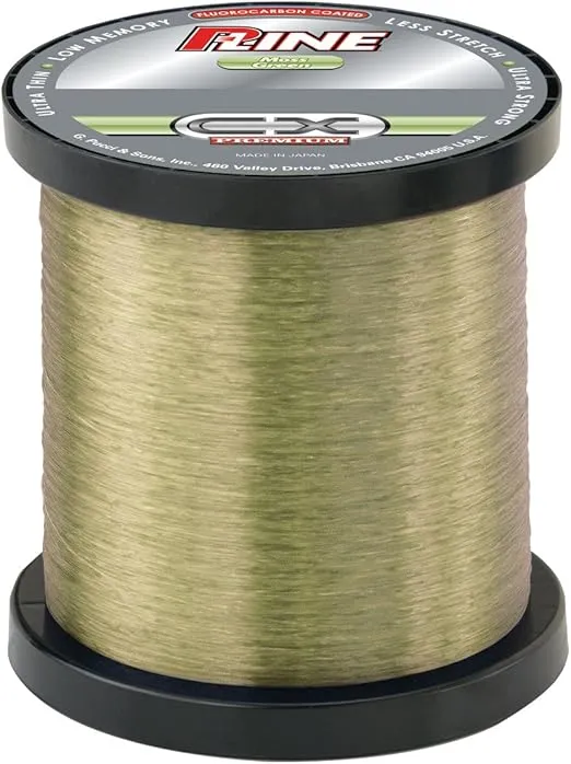 P-Line CX Premium Moss Green Fishing Line 3000 YD Bulk Spool