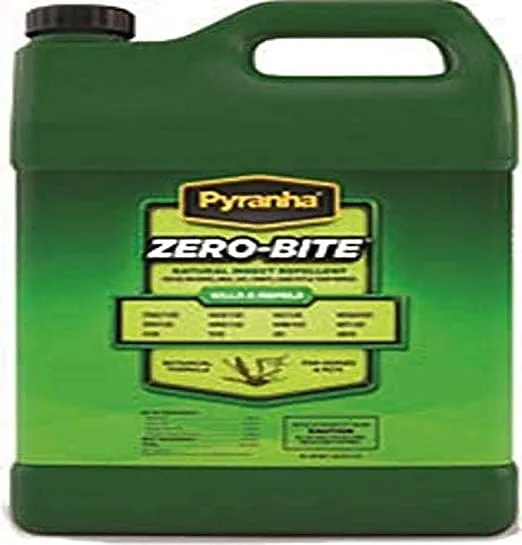 Pyranha 001ZEROG 068263 Zero-Bite Natural Insect Repellent, 1 Gallon; Safe To Use On Horse and Pets; Safe, Non-Toxic Alternative To Traditional Fly Sprays and Wipe; Made with Natural Ingredients, Green