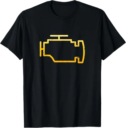 Check Engine Light Funny Mechanic Car T-Shirt
