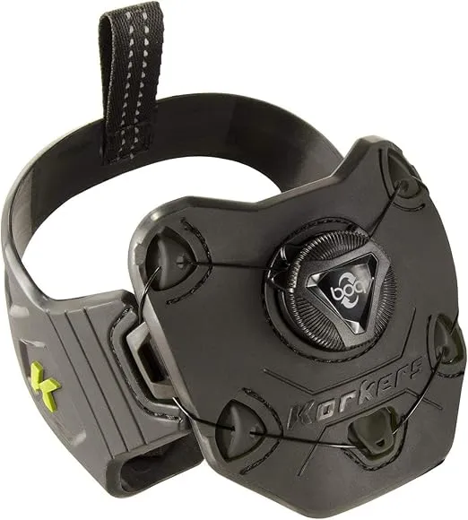 Korkers Ice Commuter Ice Cleats - Minimal and Lightweight - 11 Replaceable Steel Spikes - Black/Green