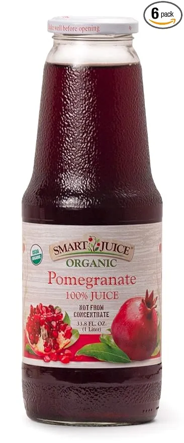 Smart Juice Organic Pomegranate Juice - 33.8 fl oz (1L) - (Case of 6)