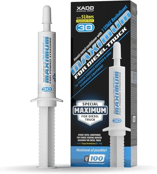 XADO Maximum Diesel Power Steering Fluid Additive for Semi Truck - Friction Modifier Additive - Steering Wheel Booster - Metal Conditioner and Wear Protectant - Hydraulic Steering System Treatment