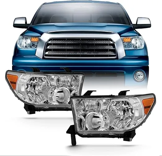 AKKON - Fits 2007-2013 Toyota Tundra + 2008-2017 Sequoia OE Style Headlight Assembly Pair