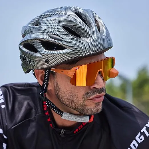 Cycling Glasses with Rear-view Mirror - Cycling Sunglasses for Men & Women - Sports Sunglasses Cycling Goggles UV-400