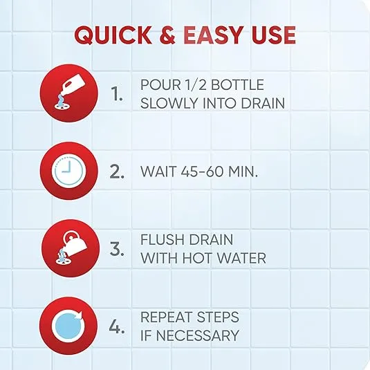 Drano Balance Drain Clog Remover and Cleaner, Non-Corrosive Formula, Safe on All Pipes and Septic Tanks, Formulated Using Only Essential Ingredients, 32 Fl Oz