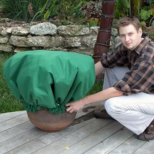 Frost Protection Plant Cover 6 ft Round, Dark Green