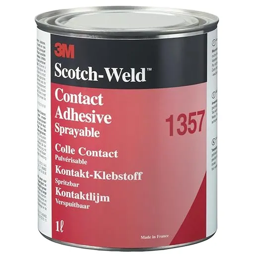 3M 1357 Scotch-Weld Neoprene High-Performance Contact Adhesive, Gray, 32 Oz