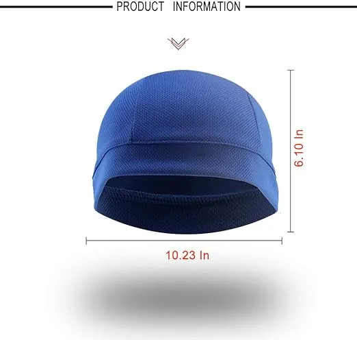 3 Pack Cooling Skull Cap Helmet Liner Sweat Wicking Cycling Running Hat for Men Women