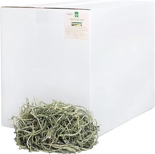 Small Pet Select 1st Cut Timothy Hay Pet Food for Rabbits, Guinea Pigs, and Other Small Animals, Easy to Store Box, 40 LB