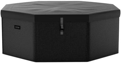 Wave Como 6 Person Hot Tub | 50% More Thermally Efficient Eco Foam Hot Tub | Advanced Integrated Heater | 90 Aquajet Spa Massage System | Charcoal Black Color