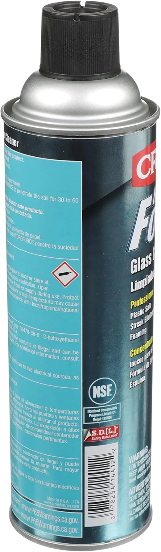 CRC HydroForce Glass Cleaner 14412 – 18 WT. OZ., Professional Strength Cleaning Solution