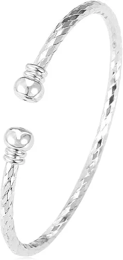 U7 Unisex Simple Cuff Bracelet 18K Real Gold Platinum Plated Fine Bracelets Fashion Jewelry Open Bangle Cuff Bracelets, Twisted or Heart Style