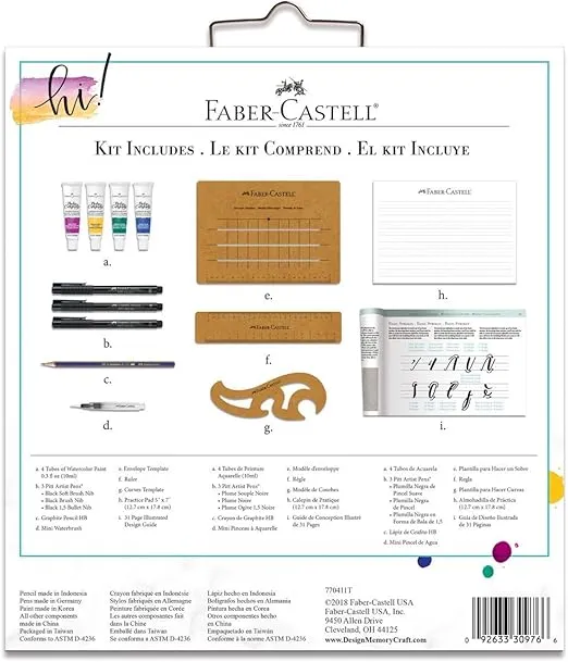 Faber-Castell Modern Calligraphy Kit - Lettering and Calligraphy Crafts for Adults with Pitt Artist Pens