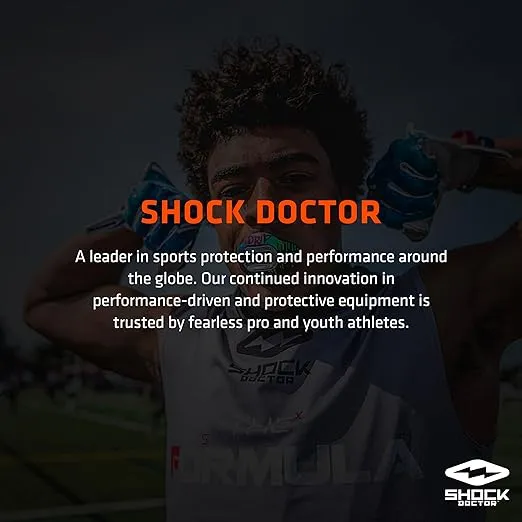 Shock Doctor Mouth Guard Sports, Hockey, Lacrosse, Baseball, Wrestling Moutguard, Gel Max Heavy Duty Protection & Custom Fit, Football Mouth Guard with Strap, Adult & Youth Mouthguard