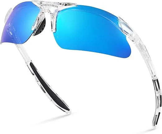 Xagger Kids Youth Polarized Sports Sunglasses for Boys Girls Baseball Softball Glasses TR90 Frame
