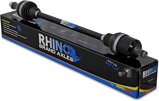 SuperATV Heavy Duty Rhino Brand Front Axle for 2021+ Polaris Ranger XP 1000 / XP 1000 Crew (See Fitment) | 1 Front Axle | Made with 4340 Chromoly Steel | Precision-Engineered | Max CV and Shaft Size