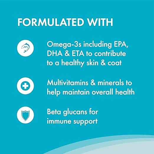 Nutramax Welactin Daily Omega-3 Supplement For Dogs, Skin & Coat Health Plus Overall Health, 60 Soft Chews