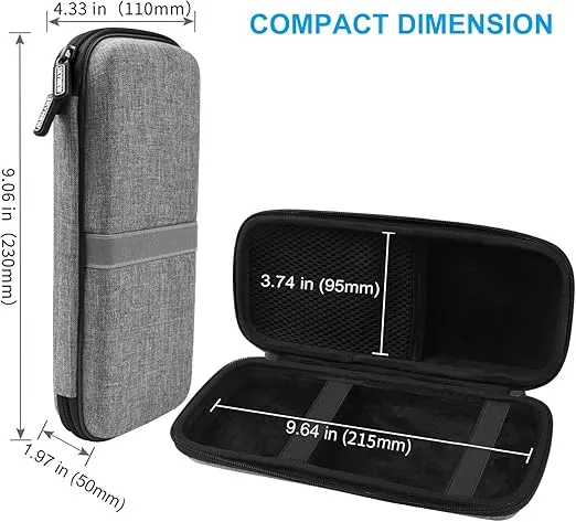Powerbank Hard Drive Case Compatible with Anker Power Core 26800mAh/ PowerCore +26800mAh, RAV Power 26800/20100/20000mAh, ROMOSS 30000mAh, Miady 10000/15000mAh (Medium-Light Grey)